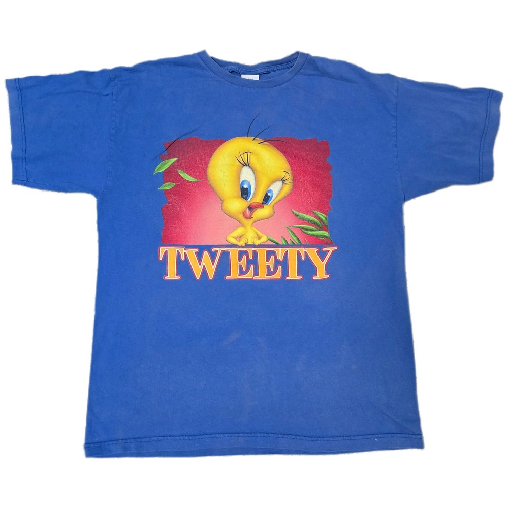 Looney Tunes Vintage‎ Tweety Bird T Shirt X Large Warner Bros 90s Cartoon (D)
